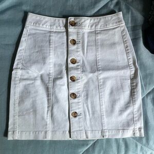 White button up skirt